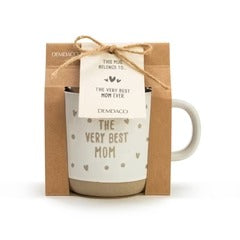 “The Very Best Mom” Stoneware Mug | Mother’s Day Gift | 16oz Coffee Mug