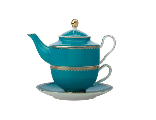 Teas & C's Classic Tea For One With Infuser 380ml in Aqua