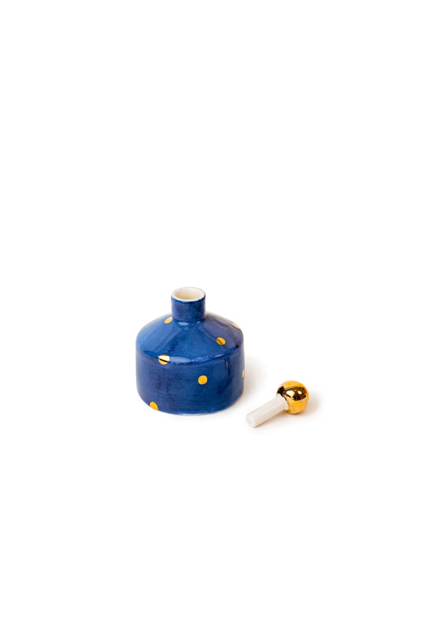 Blue And Gold Olive Oil Dispenser