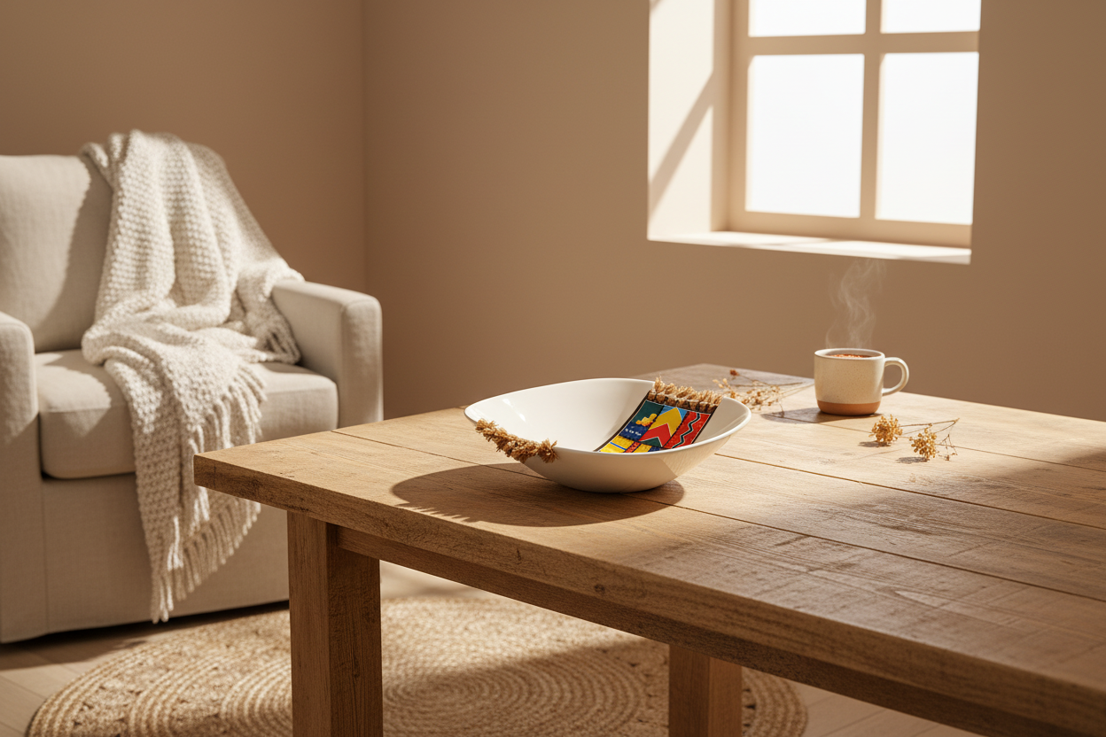 Handmade Kilim Ceramic Plates