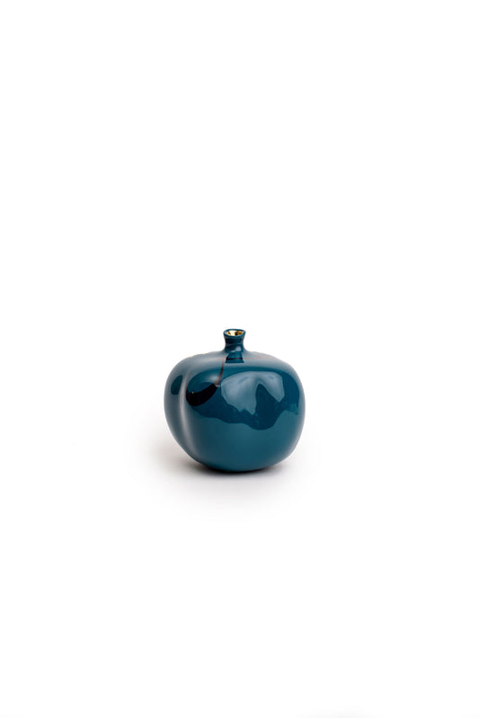 Dark Turquoise Ceramic Pomegranate Love