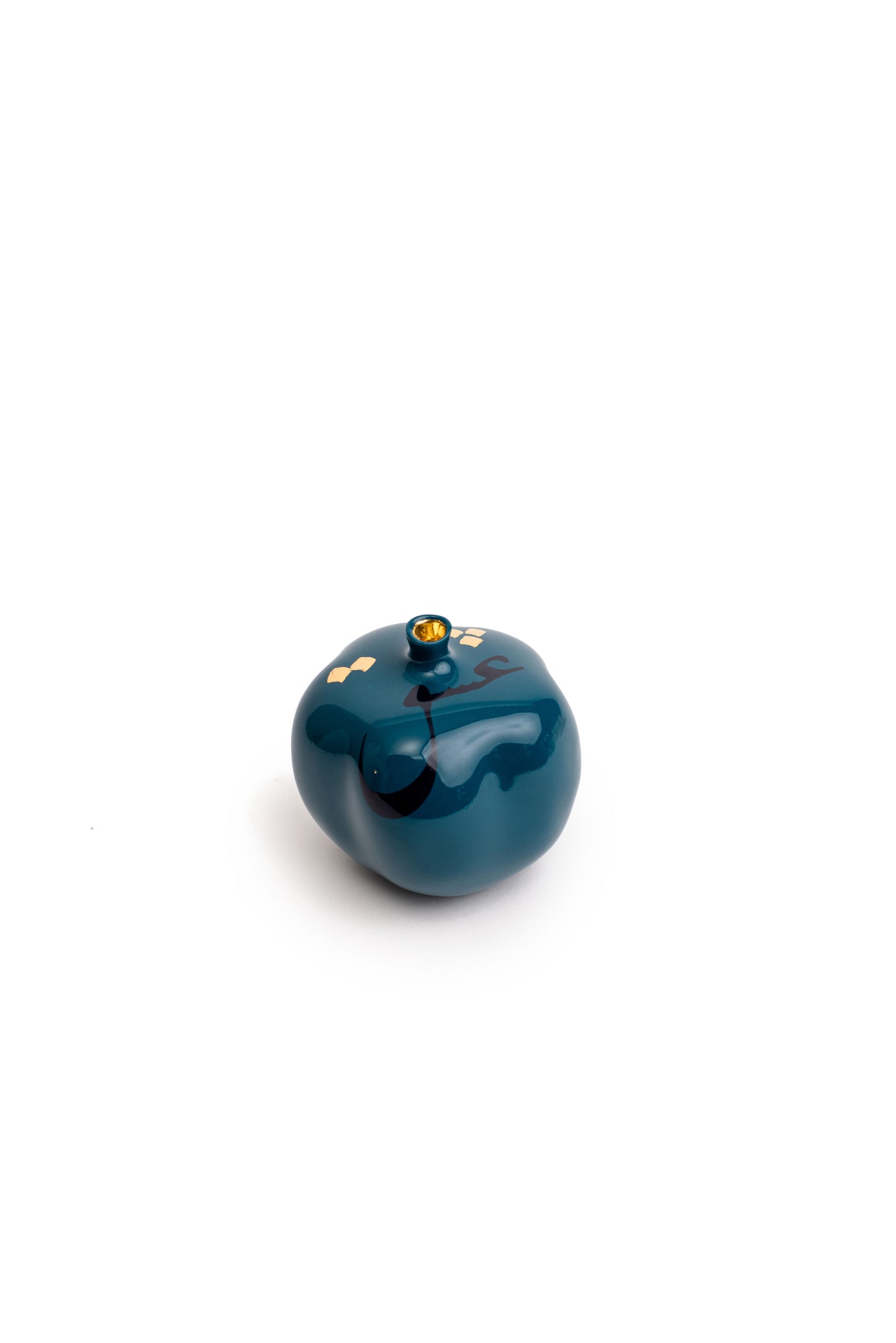 Dark Turquoise Ceramic Pomegranate Love