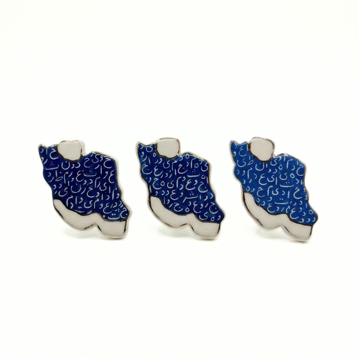 Iran Map Ceramic Fridge Magnet | Persian Calligraphy