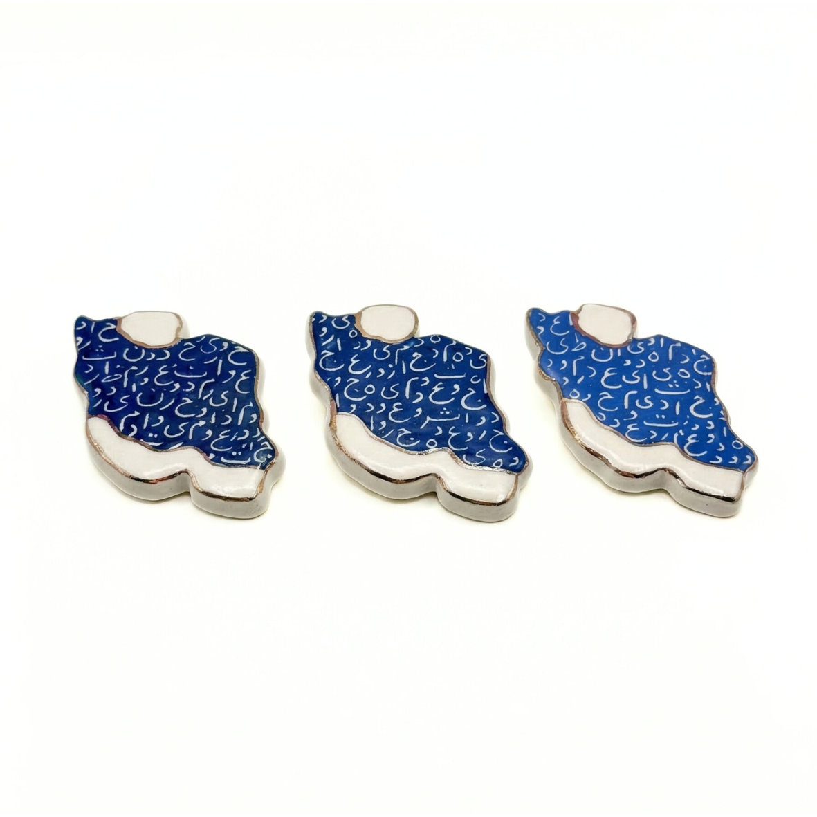 Iran Map Ceramic Fridge Magnet | Persian Calligraphy