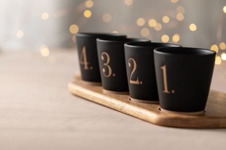 Ceramic Flight Set With Wooden Tray