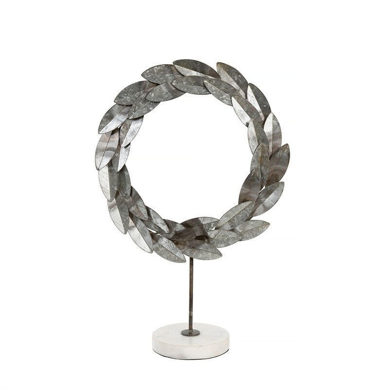 Silver Wreath on Marble Stand