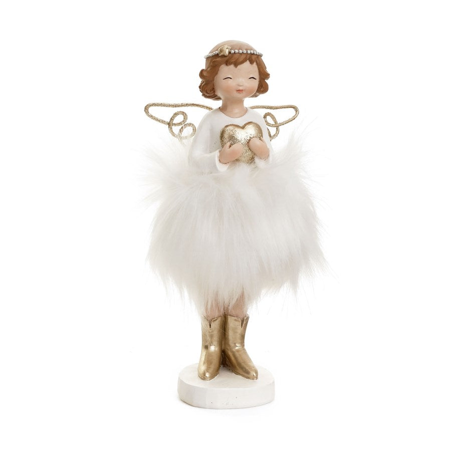 Angel Christmas Décor - White And Gold Resin