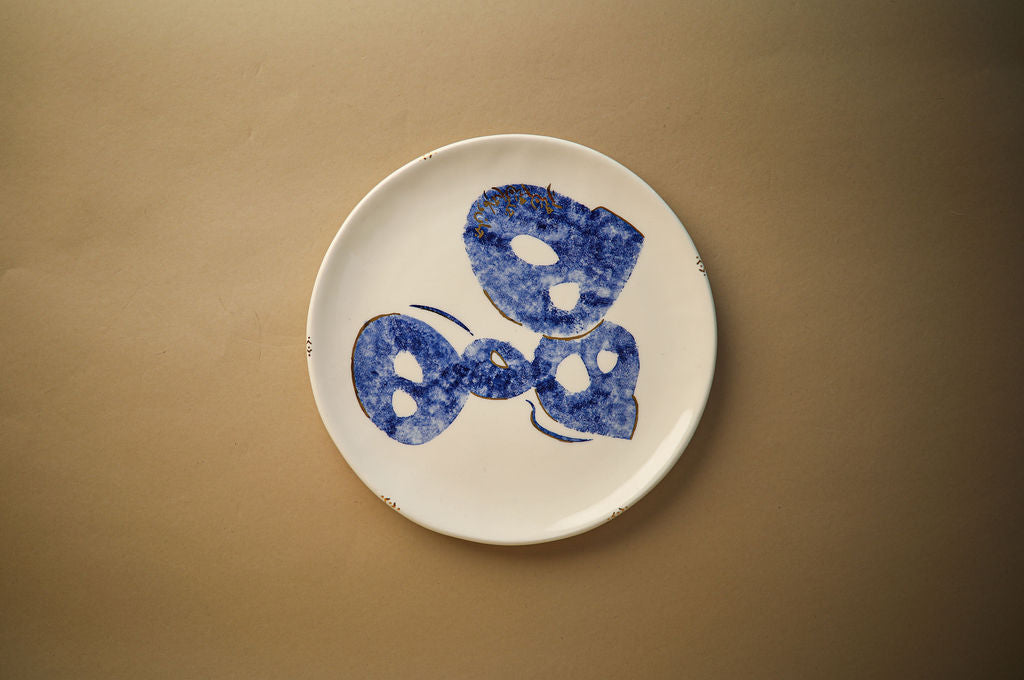 Blue, Green Ceramic Plates H