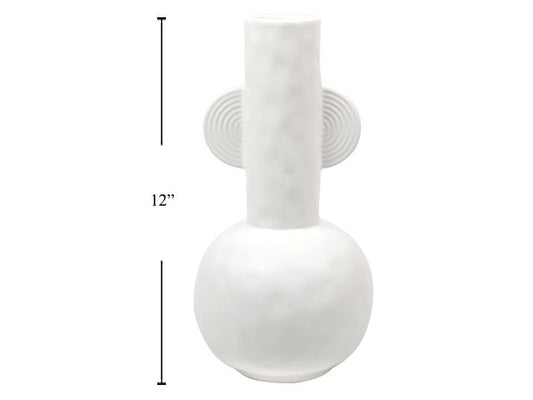 Tall White Ceramic Vase