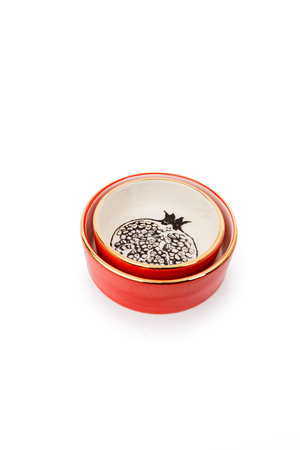 Round Pomegranate Bowls | Set of 2