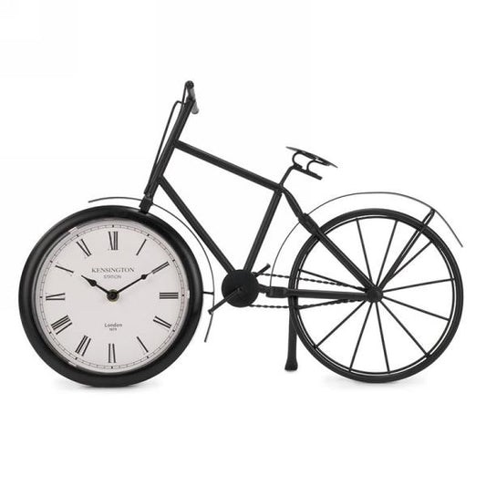 Black Metal Bicycle table Clock
