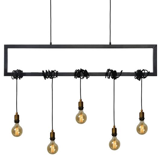 Madeira Chandelier | Industrial Light With Edison Bulbs