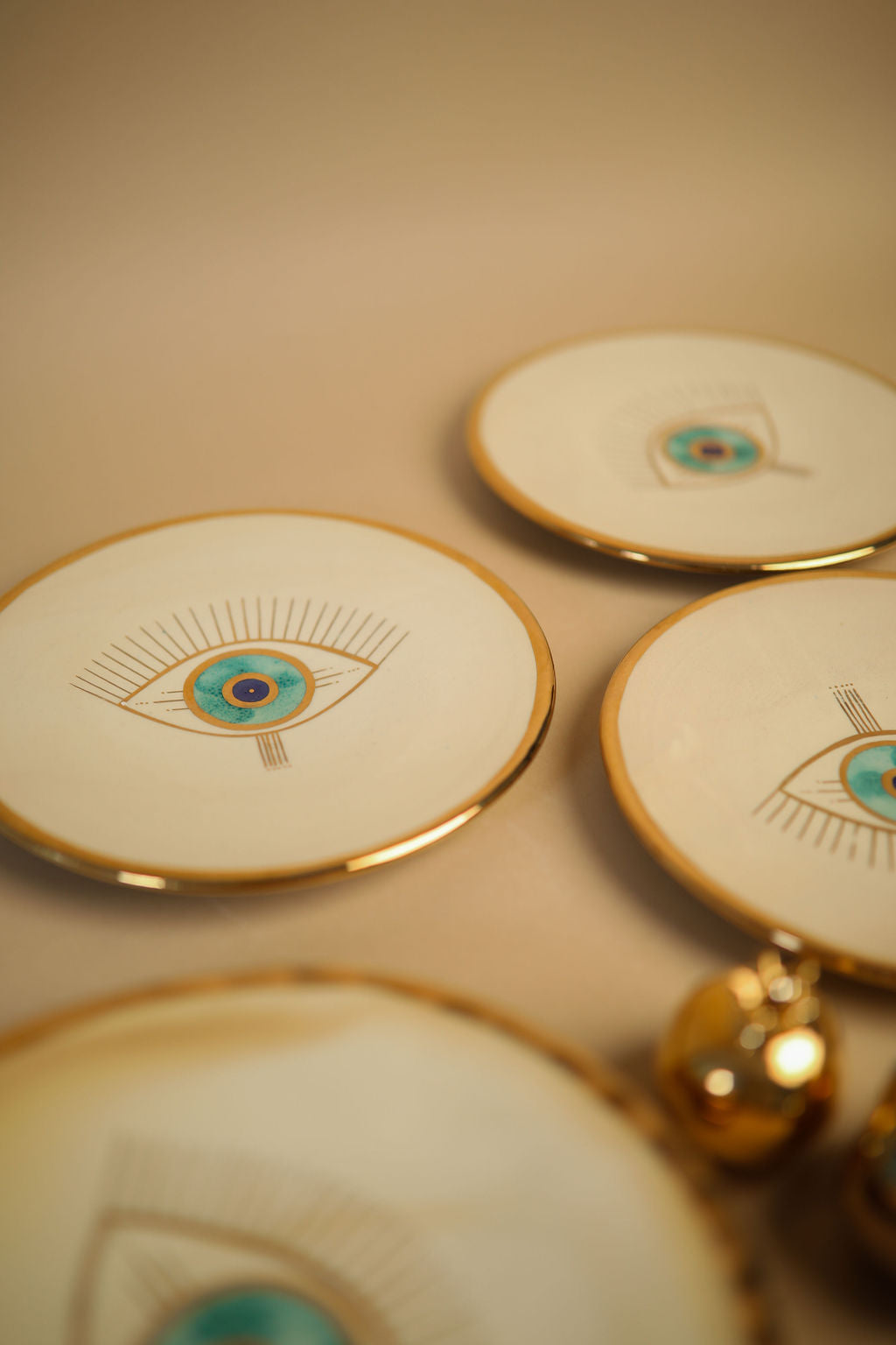 18K Gold Plated Evil Eye Plate