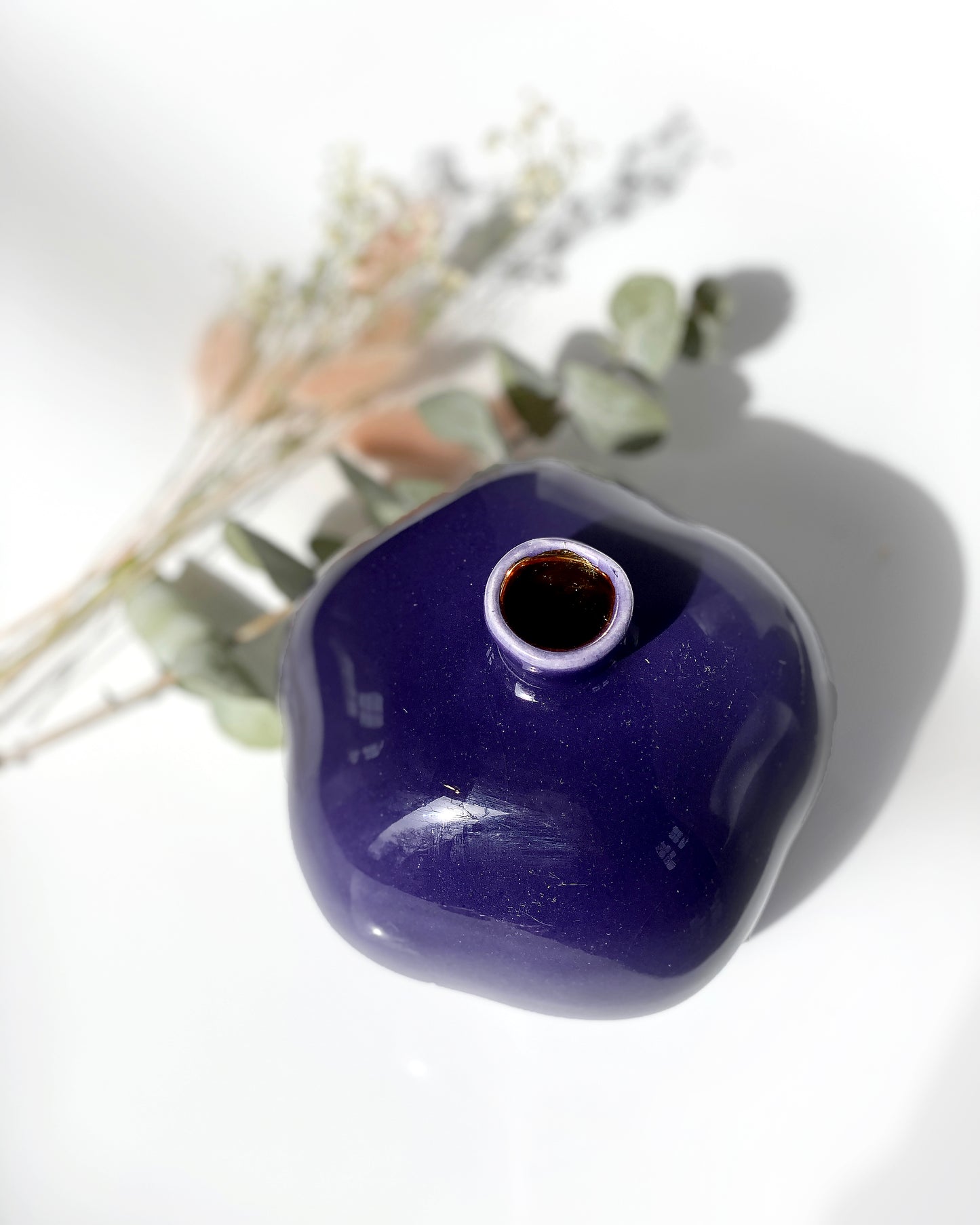 Purple Ceramic Pomegranate
