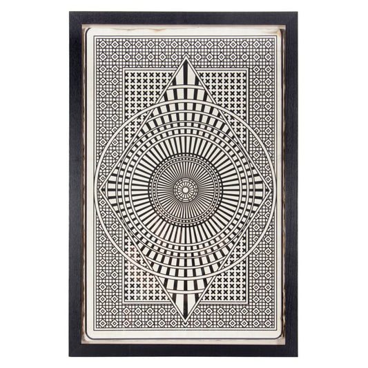 Framed Wall Art - Black And White - Playing Cards