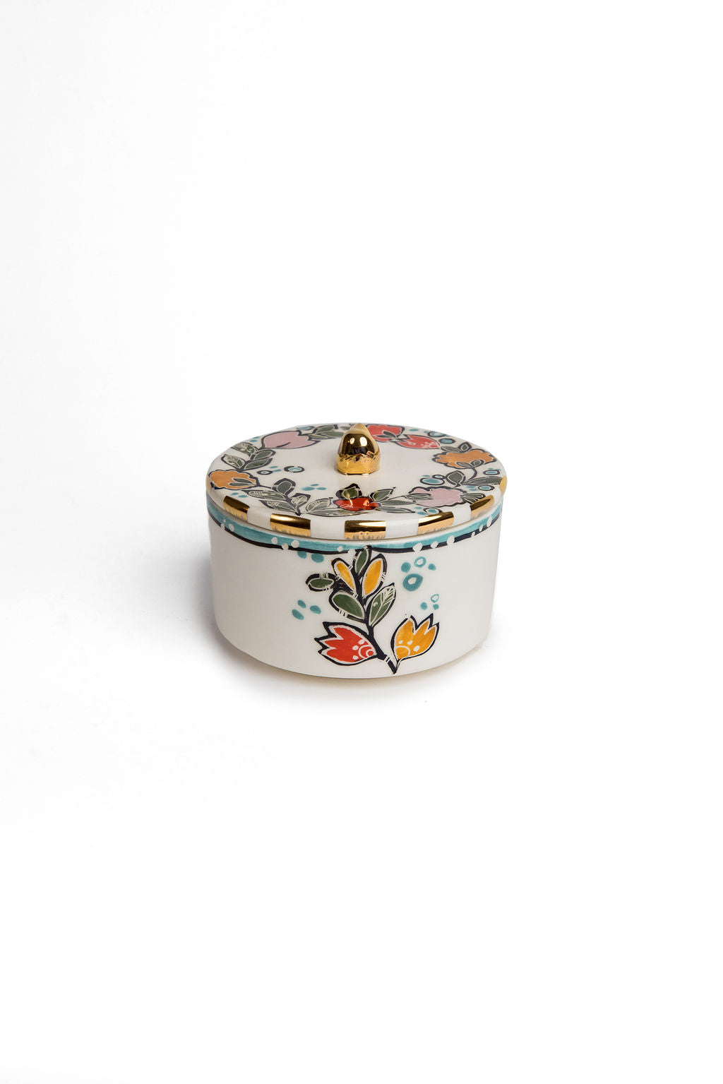 Floral Handmade Floral Canister