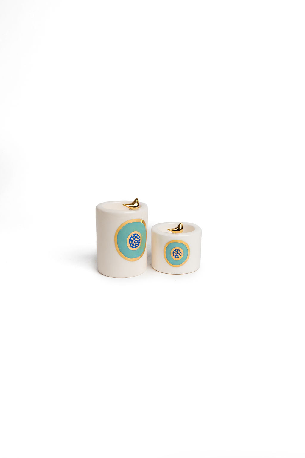 White Evil Eye Tea Light Candle Holders | Set Of 2