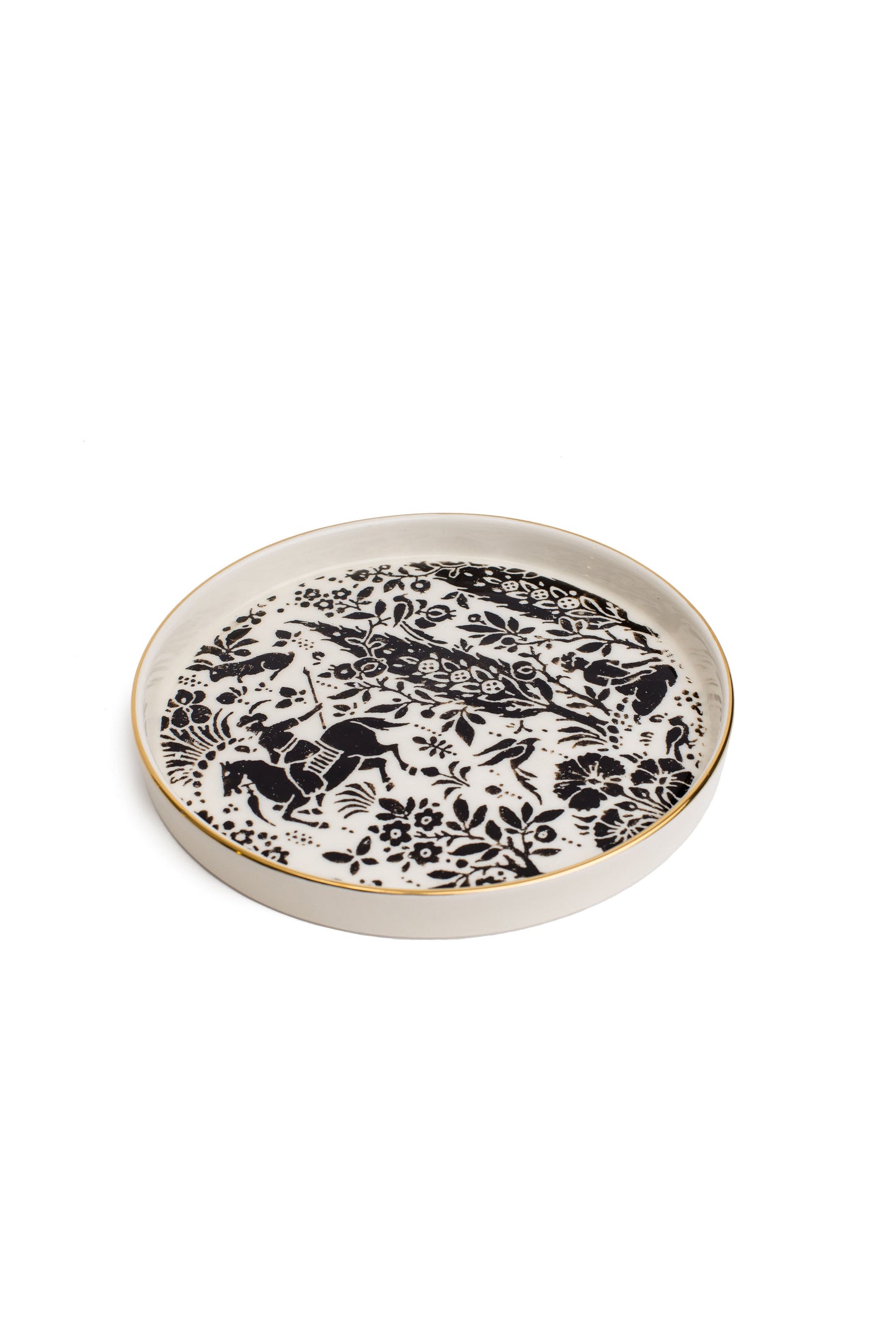 Black And White Round Plate