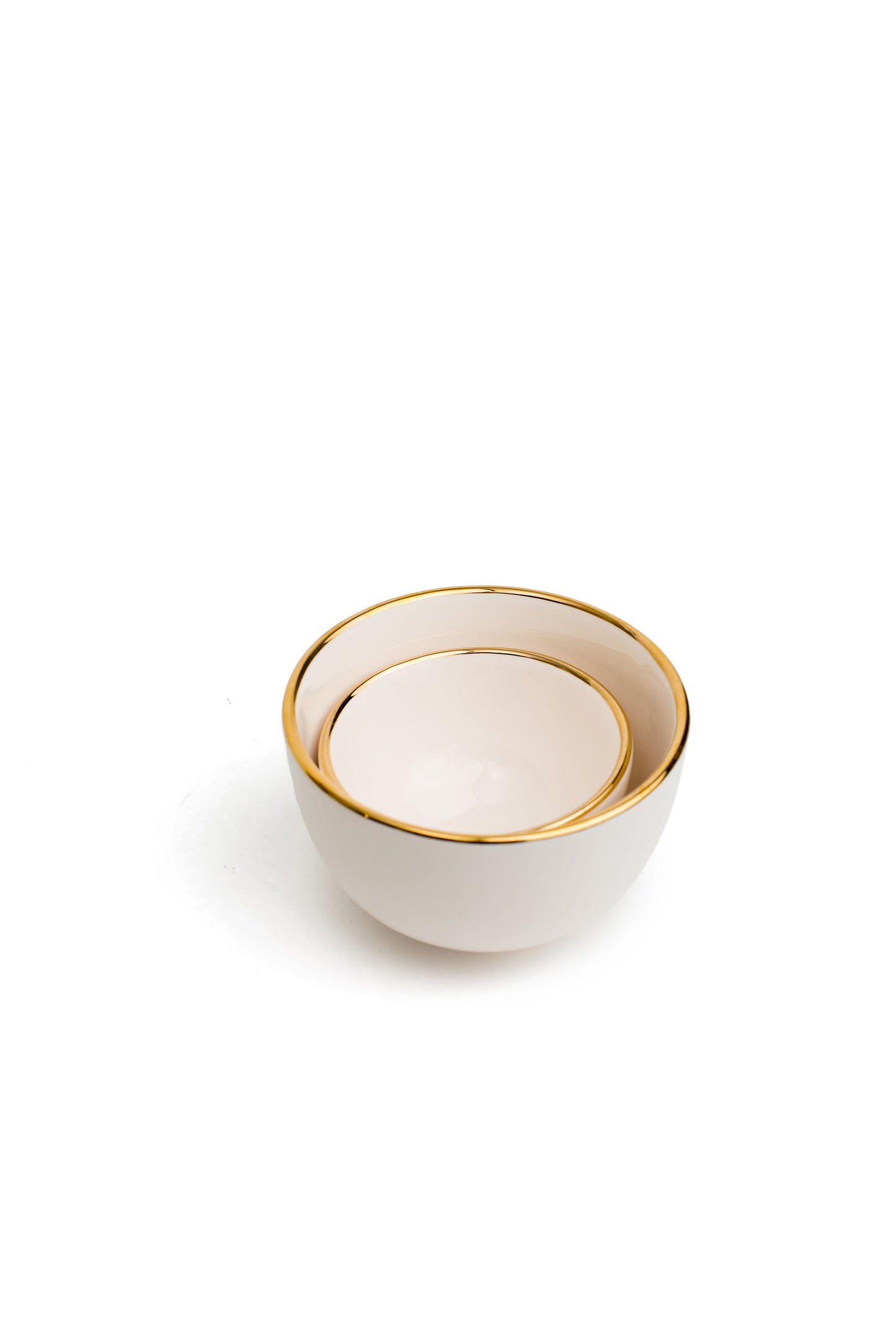 Minimalist White Bowl with Gold Edges