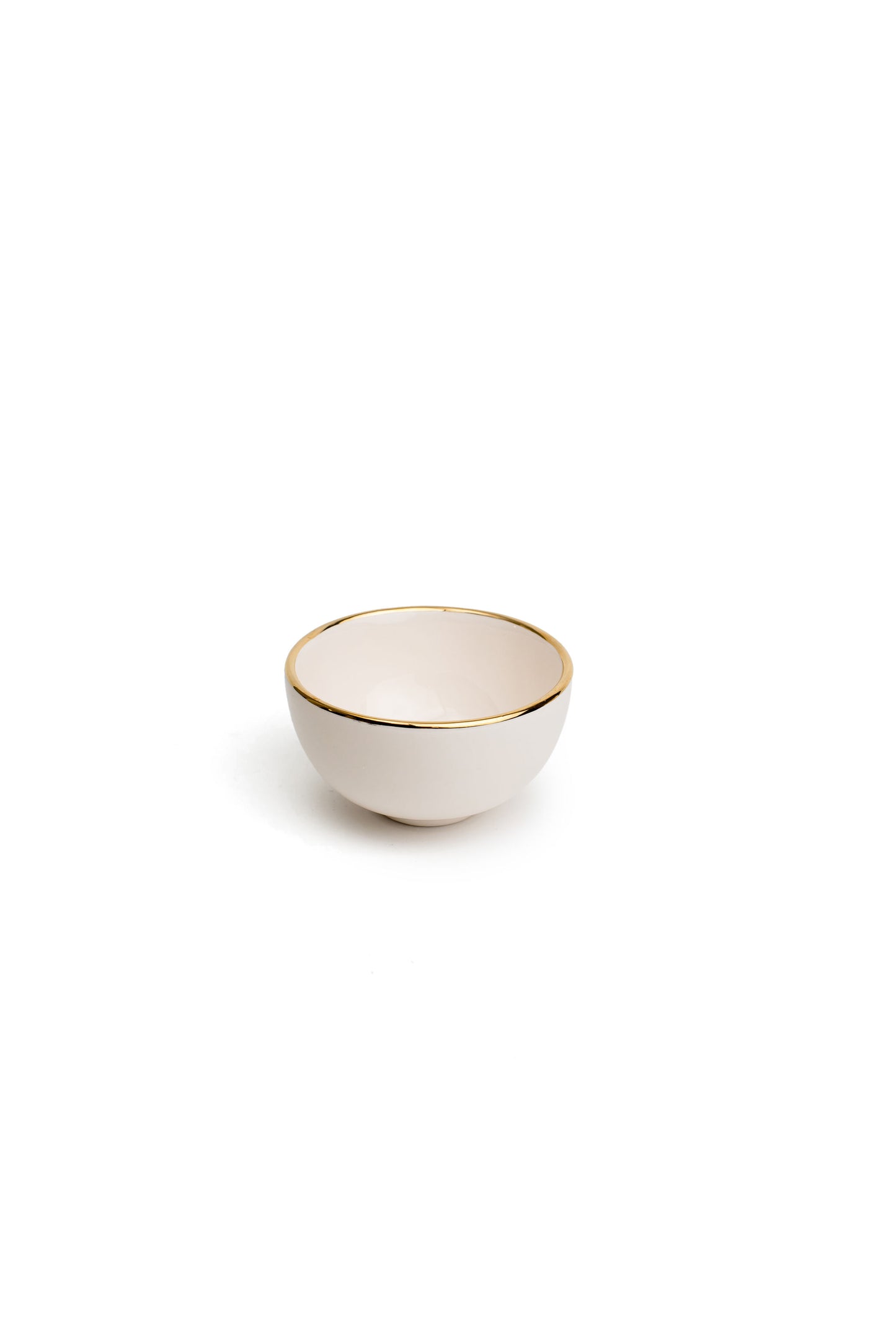 Minimalist White Bowl with Gold Edges