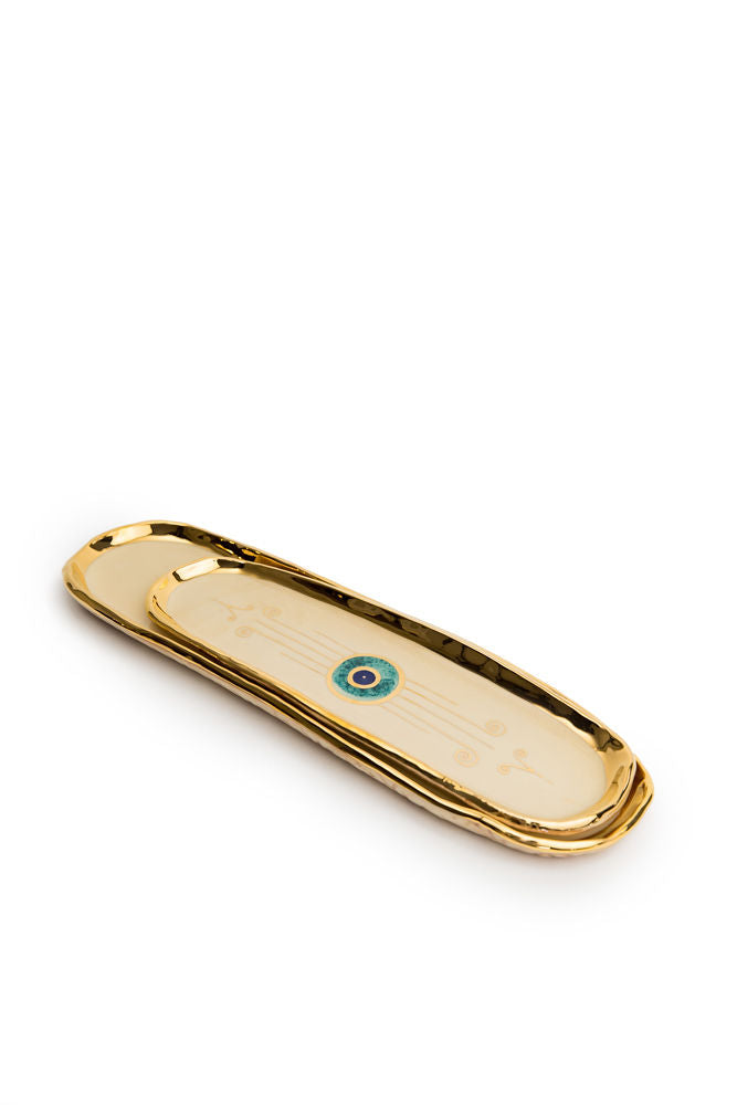 18K Gold Plated Oval Trays