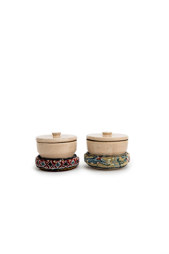 Ceramic And Kilim Canister
