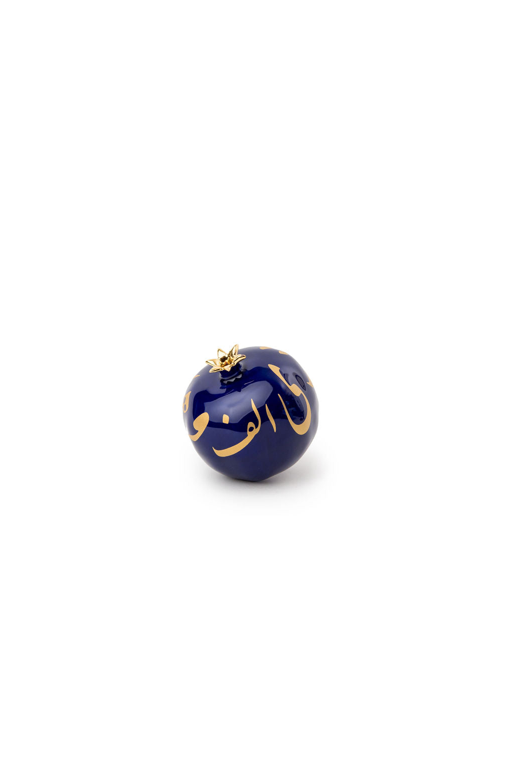 Navy Ceramic Pomegranate With Gold Farsi Alphabet