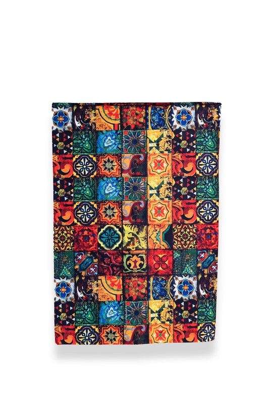 Rectangle Colorful Tile Table Runner