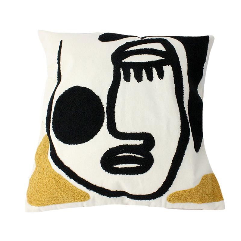 Embroidered Square Face Pillow