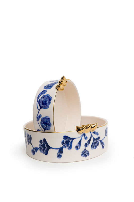 Handmade Blue Flower Bowl