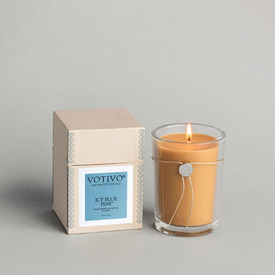 Icy Blue Pine Aromatic Candle - Votivo 6.8 Oz Candle