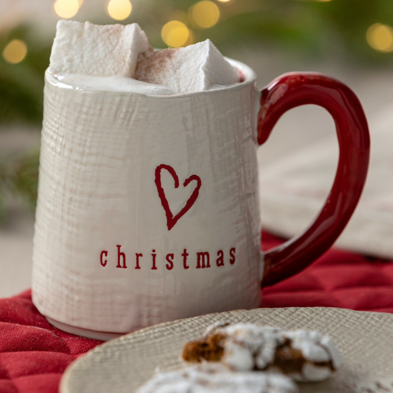 Christmas Love Mug | Red And White Coffee Mug