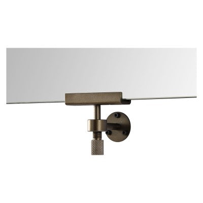 Ashlar Full Length Wall Mirror - All Glass - Polished Edges - Antique Bronze Clips