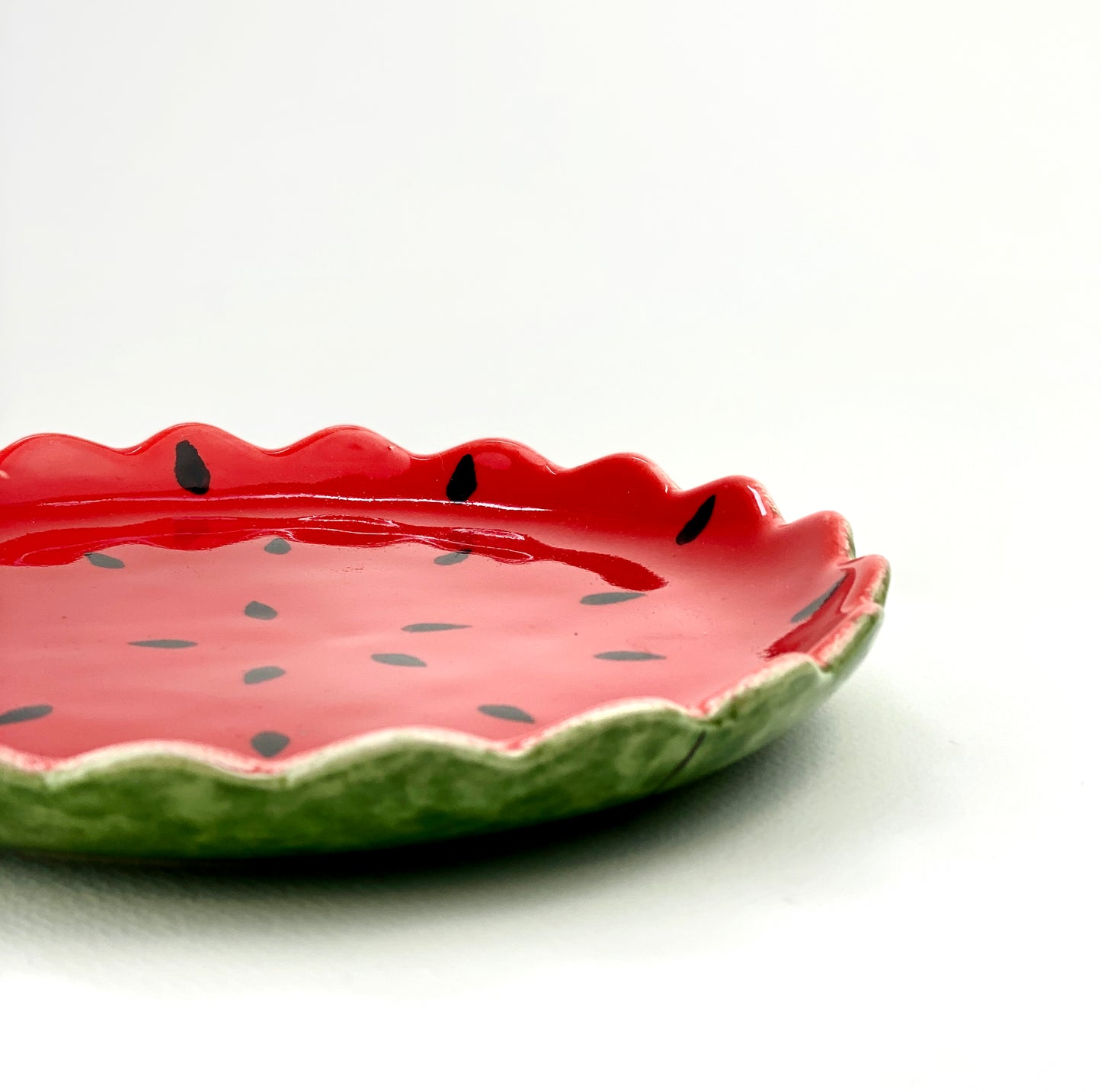 Ceramic Watermelon Plate | Hand Made Watermelon Plate